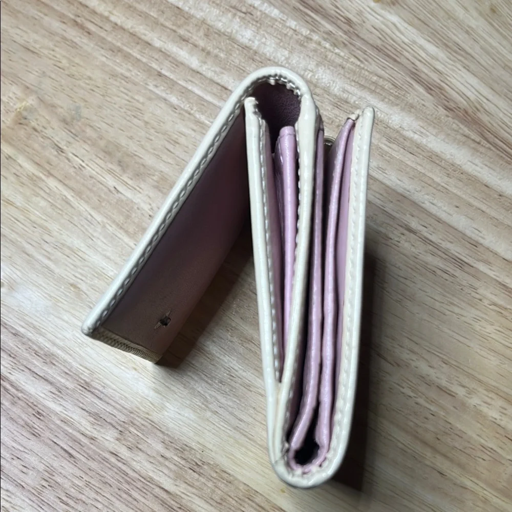 Dior Pink and Cream Canvas Wallet